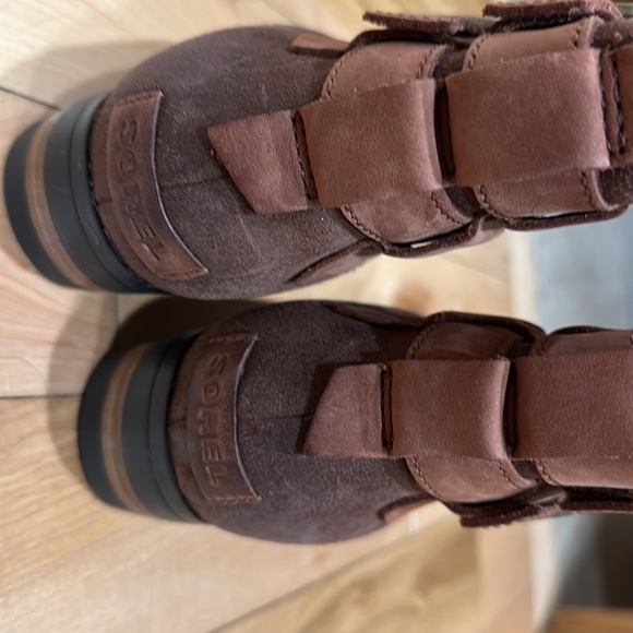 NEW Sorel Waterproof Brown Leather Boots/Booties Women’s sz 8 - Picture 4 of 6